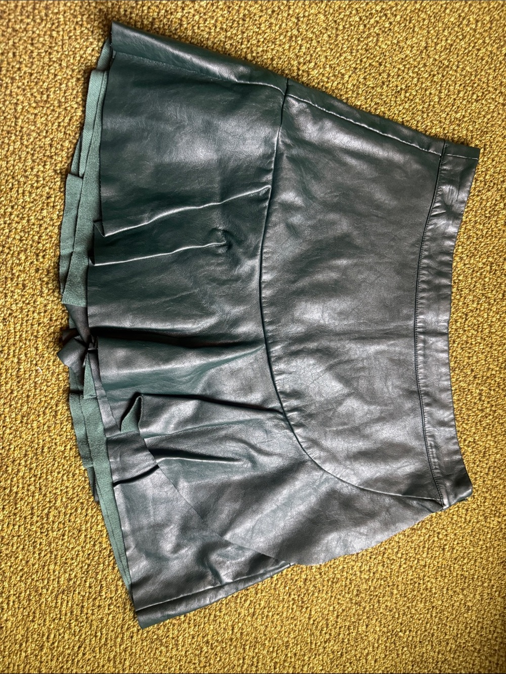 Judith March Green Leather Skort SZ L